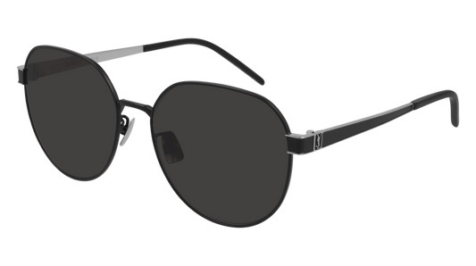 Saint Laurent Sunglass Woman Black Silver Black