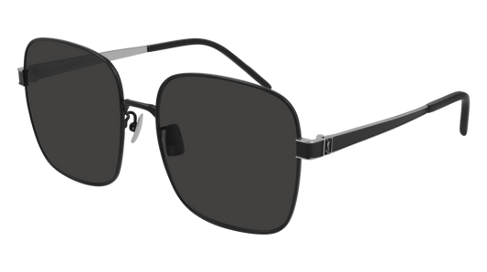 Saint Laurent Sunglass Woman Black Silver Black