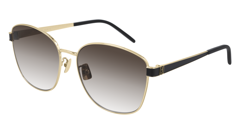 Saint Laurent Sunglass Woman Gold Gold Brown