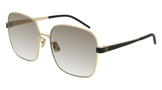 Saint Laurent Sunglass Woman Gold Gold Brown