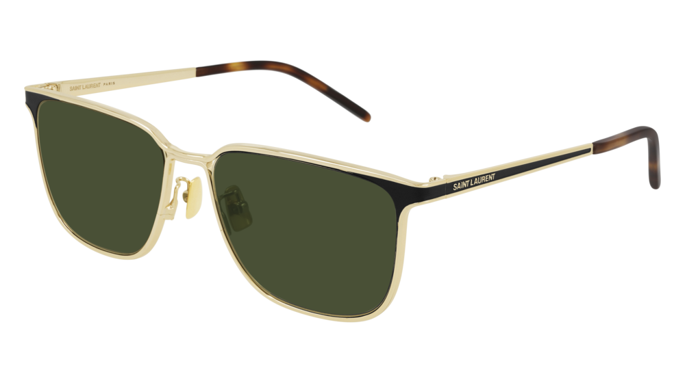 Saint Laurent Sunglass Woman Gold Gold Green