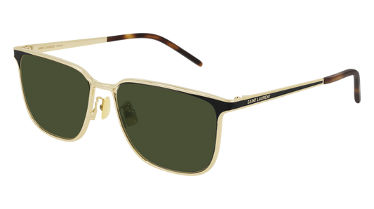 Saint Laurent Sunglass Woman Gold Gold Green