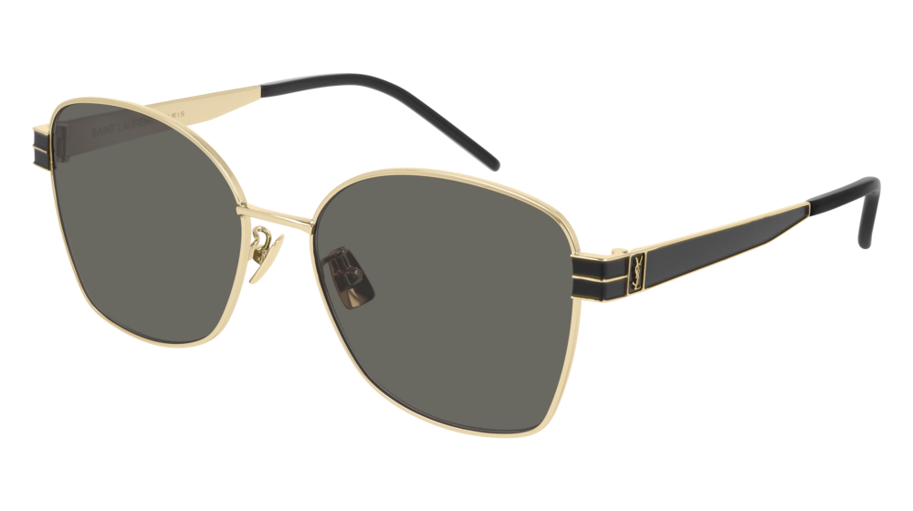 Saint Laurent Sunglass Woman Gold Gold Grey