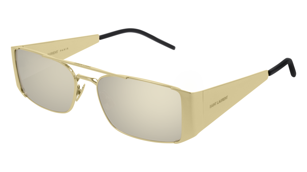 Saint Laurent Sunglass Woman Gold Gold White