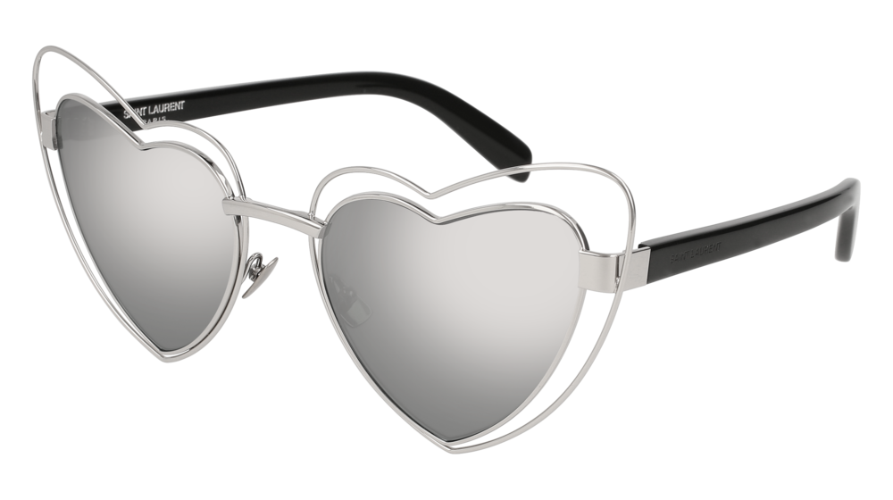 Saint Laurent Sunglass Woman Silver Black Silver