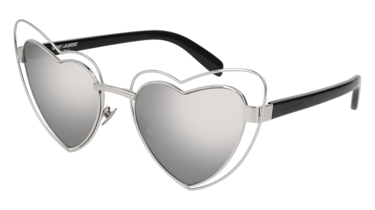 Saint Laurent Sunglass Woman Silver Black Silver