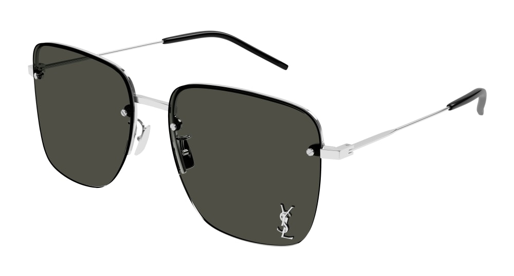 Saint Laurent Sunglass Woman Silver Silver Grey