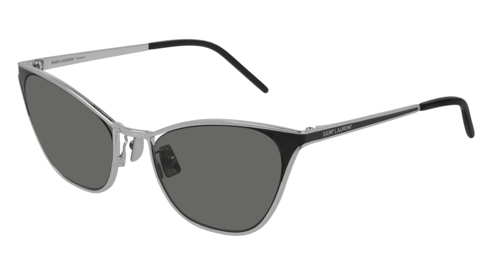 Saint Laurent Sunglass Woman Silver Silver Grey