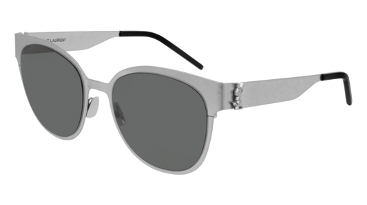 Saint Laurent Sunglass Woman Silver Silver Grey