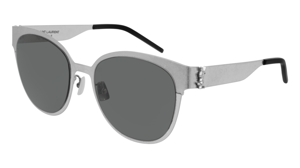 Saint Laurent Sunglass Woman Silver Silver Grey