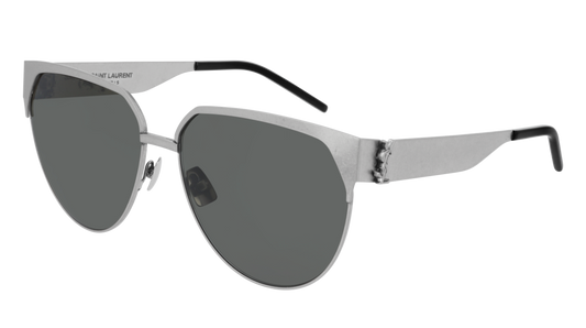 Saint Laurent Sunglass Woman Silver Silver Grey