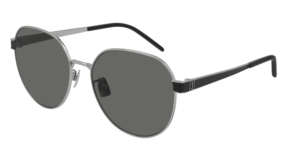 Saint Laurent Sunglass Woman Silver Silver Grey