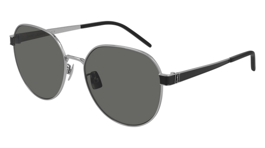 Saint Laurent Sunglass Woman Silver Silver Grey