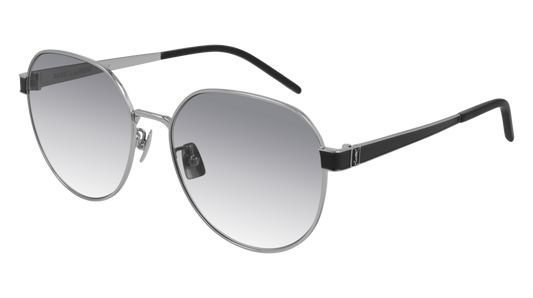 Saint Laurent Sunglass Woman Silver Silver Grey