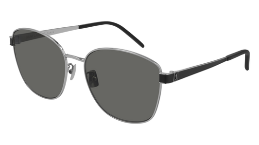 Saint Laurent Sunglass Woman Silver Silver Grey