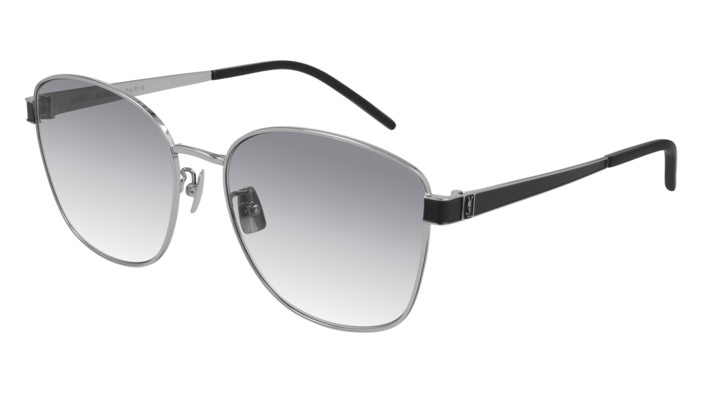 Saint Laurent Sunglass Woman Silver Silver Grey