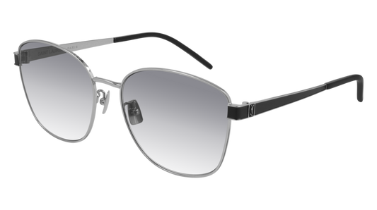 Saint Laurent Sunglass Woman Silver Silver Grey