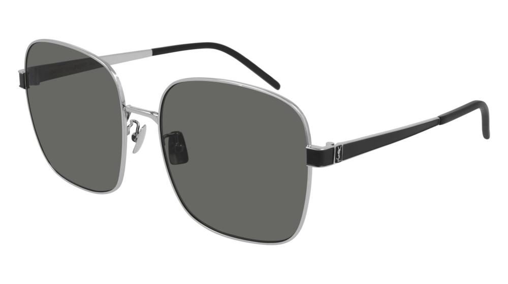 Saint Laurent Sunglass Woman Silver Silver Grey