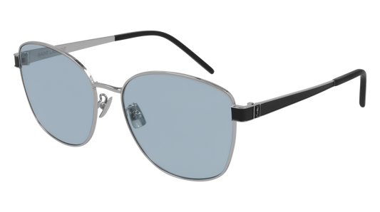 Saint Laurent Sunglass Woman Silver Silver Light Blue