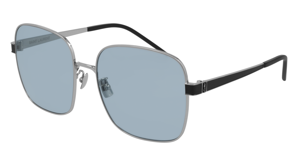 Saint Laurent Sunglass Woman Silver Silver Light Blue