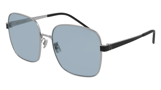 Saint Laurent Sunglass Woman Silver Silver Light Blue